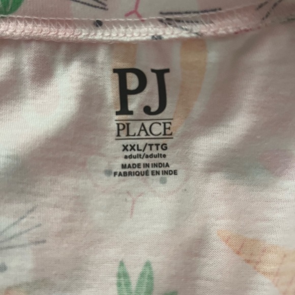 NWT PJ PLACE 100% Cotton 2 Piece Pajama Sleepwear Set Pink Bunnies Easter XXL - Picture 6 of 8